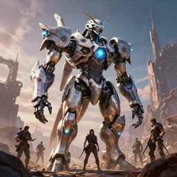 tallneck machine mecha animal beast robot of horizon forbidden west horizon zero dawn bioluminiscence global illumination ray tracing hdr fanart arstation by sung choi and eric pfeiffer and gabriel garza and casper konefal