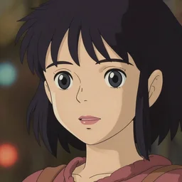 beautiful anime girl with black hair, fine details portrait, bokeh. anime masterpiece by Studio Ghibli. illustration, sharp high-quality anime illustration in style of Ghibli, Ilya Kuvshinov, Artgerm