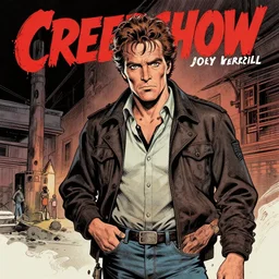 Stephen King as Jordy Verrill from Creepshow (1982) illustrated by Ed Repka