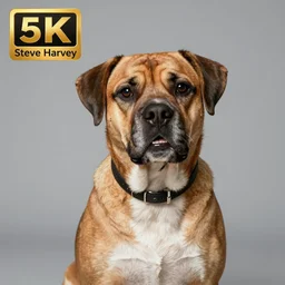 a dog that looks exactly like steve harvey, studio lighting, 4 k, photorealistic, award winning