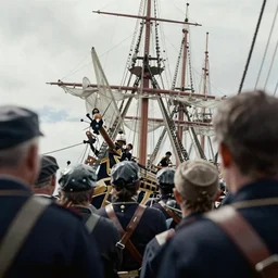 movie still from the battle of trafalgar, 1 8 0 5, close up, action shot, 4 k, hdr, directed by james cameron, 7 6 % on rotten tomatoes
