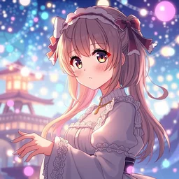 isekai cute anime girl in a magical music video, stylized, beautiful lineart, depth focus, rankings pixiv, artstation, dslr, soft lighting, srgb, 4 k artstation, hdr, cinematic, by kadokawa, nitroplus, mihoyo, kodansha, shogakukan