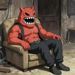 Doom Guy chilling with Chainsaw Man