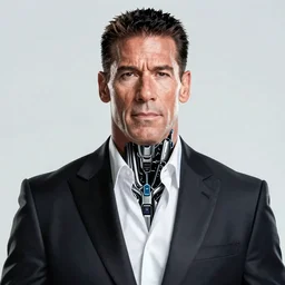 formal portrait of john cena as the terminator, cyberdyne systems. digital art by eugene de blaas, ross tran, and nasreddine dinet, vibrant color scheme, intricately detailed, delorean background, in the style of romanticism, cinematic, lighting background, artstation, greg rutkowski