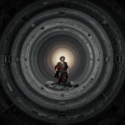 Hell by Dante Alighieri, by Zdzisław Beksiński, wide angle, dramatic light, ultra realistic, concentric circles, by Hsiao-Ron Cheng, James jean, Miho Hirano, Hayao Miyazaki, HDR, extremely moody lighting, 8K