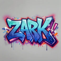 ' zark '!!!!!!! 3 d graffiti, arrows, paint drips, extreme wide angle, gradients, full mural, octane render 3 d, 4 k, highly detailed