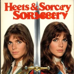 1970s sword and sorcery paperback book cover, clean, sharp focus, UHQ scan, detailed faces, textless