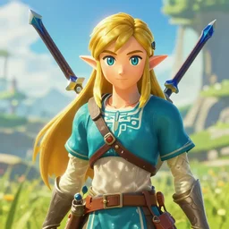 an in game portrait of urbosa from the legend of zelda breath of the wild, breath of the wild art style.