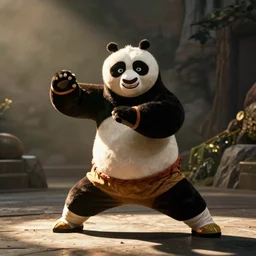 film still of jack black playing po in kung fu panda