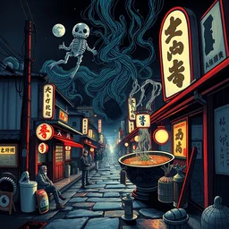 ramen japan by _ beeple, artgerm, _ aaron _ horkey _ amanda _ sage _ bauhaus, salvador dali, _ bernie _ wrightson _ bruce pennington _ frank _ stella _ anne _ stokes _ alena _ aenami _ angus _ mckie, alex grey, akira toriyama, arthur adams, hp lovecraft, andre masson, brian despain. abstract, artstation, design 4 k, native, hd,