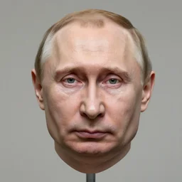 macro head portrait centered, vision of ezekiel with vladimir putin,