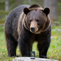 a bear, 3 5 mm lens, nature photography