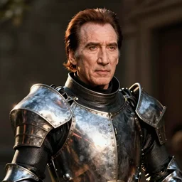 detailed ultrarealistic medium shot photography of old nicholas cage as knight rider cinematic