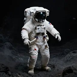 An astronaut alone inside an empty dark flooded in style of Alexandre Chaudret, trending on ArtStationH