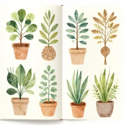 plants drawn in magsmunroe style