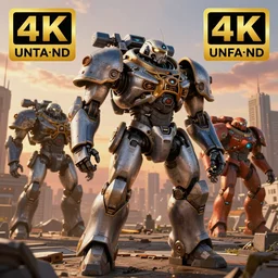 Mechs defending the city at sunset, photorealistic, hyperrealistic, digital illustrations, sci-fi illustrations, mechwarrior, battletech, highly detailed, intricate, award-winning, mecha, gritty, beautiful colors, hdr, rendered in Octane, rendered in Unreal engine, 4k, ultra hd