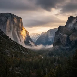 award winning landscape photography of yosemite national park by andy lee, beautiful light, moody, long exposure, dramatic lighting, clouds, rule of thirds, golden ratio, layers