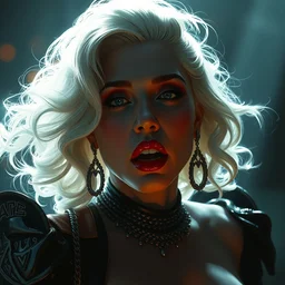 portrait of lady gaga dramatic lighting concept art by craig mullins and ruan jia and raphael lacoste, trending on artstation,