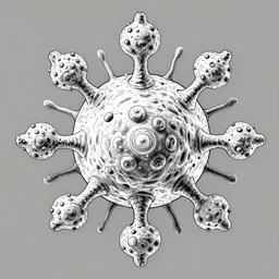 symmetry! cancer cell, intricate, elegant, highly detailed, concept art, smooth, sharp focus, lineart, illustration, 3 d occlusion, penned with black on white on gray, 8 k