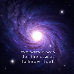 we are a way for the cosmos to know itself, digital art