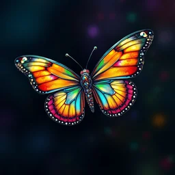colourful butterfly in the style of android jones, 1 6 k, ultra detailed, ultra intricate, artstation