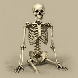 skeleton in the style of dan mumford