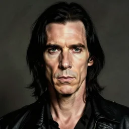 portrait of Nick Cave by Zdzislaw Beksinski