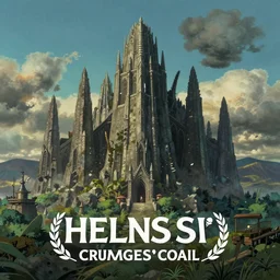 helms deep in the style of studio ghibli