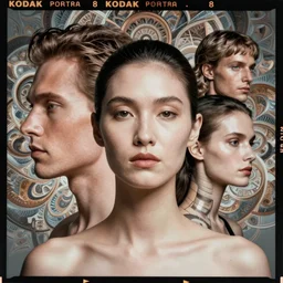 kodak portra, 8 k, prana, anatomy, face neck shoulders, studio light, fine art portrait photography, victo ngai, fashion photography, kilian eng, camille vivier, moebius, digital art, masterpiece, fractal muqarnas in background, alex grey, beautiful, beksinski, dan mumford, simon stalenhag, artstation