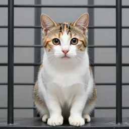 prison mugshot of a kitten