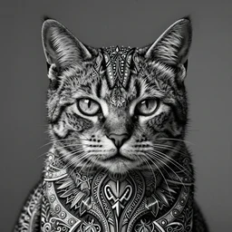 A cat grim reaper, highly detailed, intricate feline patterns, sharp focus, art by Artgerm and Greg Rutkowski and WLOP