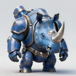 An anthropomorphic blue rhino wearing galactic battle armor, highly detailed, digital painting, artstation, concept art, smooth, sharp focus, studio light, by Jason Chan and riot studios,