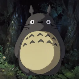 evil looking totoro, dark and mysterious and eerie and ominous character, studio ghibli, highly detailed, intricate, illustration, artwork by marcus whinney and greg rutkowski