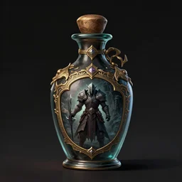 a potion bottle, rpg, digital art, dark background, dark souls, runescape, skyrim, final-fantasy, Diablo-3