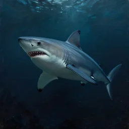 a giant shark in the deep dark abyss, oil painting, by carrington dora, artstation, by mat collishaw, 4 k, hd, cinematic lighting