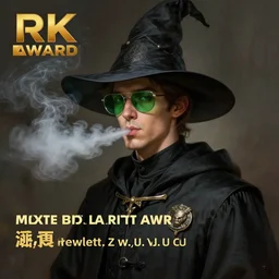 an anthropomorphic beautiful male scientist portrait blowing smoke wearing black robe and green sunglasess, hoodie, wizard hat, fine art, award winning, intricate, elegant, sharp focus, octane render, hyperrealistic, wizard hat cinematic lighting, highly detailed, digital painting, 8 k concept art, art by jamie hewlett and z. w. gu, masterpiece, trending on artstation, 8 k