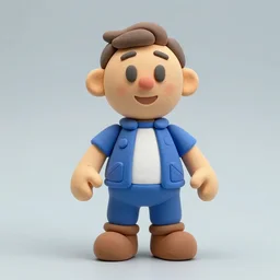 mike from warioware clay sculpture