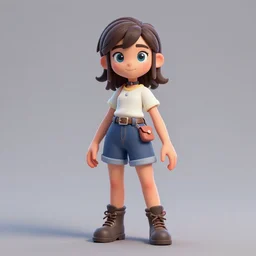 a full character image of Madeline from Celeste, concept art, trending on artstation 3D.