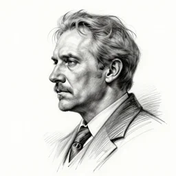 a realistic yet scraggly portrait sketch of the side profile of a stern and sophisticated eustace bagge, trending on artstation, intricate details, in the style of frank auerbach, in the style of sergio aragones, in the style of martin ansin, in the style of david aja, in the style of mattias adolfsson