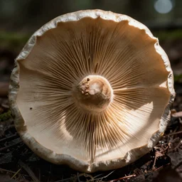 an upside down Tylopilus felleus, close up, 35mm photograph