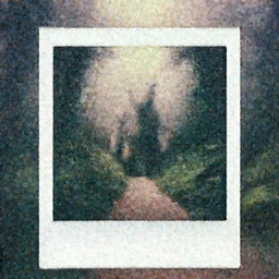 300mm telephoto bokeh, natural realistic anthropomorphic giant hypnotoad, on forest jungle path, Polaroid photo, vintage , neutral dull colors, soft lights, foggy mist ,  by oleg oprisco , by thomas peschak,  by discovery channel, by victor enrich , by gregory crewdson