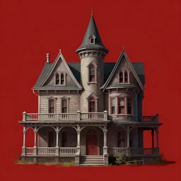 amityville horror house, highly detailed, centered, solid color background, digital painting, artstation, concept art, smooth, sharp focus, illustration, artgerm, donato giancola, basil gogos, joseph christian leyendecker, les edwards, candra hope, ed repka, wlop
