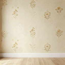 a beautiful room with intricate wallpapers and flowers