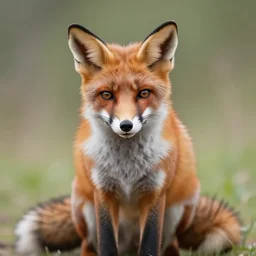 a fox-girl, portrait, photography