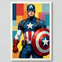 Captain America Soviet Propaganda poster by Shepard Fairey, Organic Painting , Matte Painting, geometric shapes, collage, hard edges, graffiti, street art:2 by Shepard Fairey:4