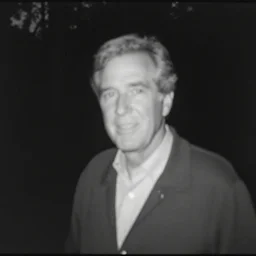 George Bush on a cctv camera, late at night in the woods, black and white, blurry footage