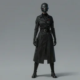 special forces female plague doctor, special operative, dons a black uniform and a plague crow mask, long sleeves, turtleneck, trending on artstation, by simon stalenhag
