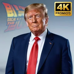 donald trump in back to the future, 8k resolution, full HD, cinematic lighting, award winning, anatomically correct