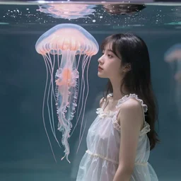 girl wearing a dress jellyfish