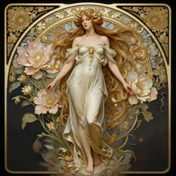 flower goddess, full body, intricate, elegant, highly detailed, digital painting, artstation, concept art, smooth, sharp focus, illustration, art by artgerm and greg rutkowski and alphonse mucha and william - adolphe bouguereau and stephanie law
